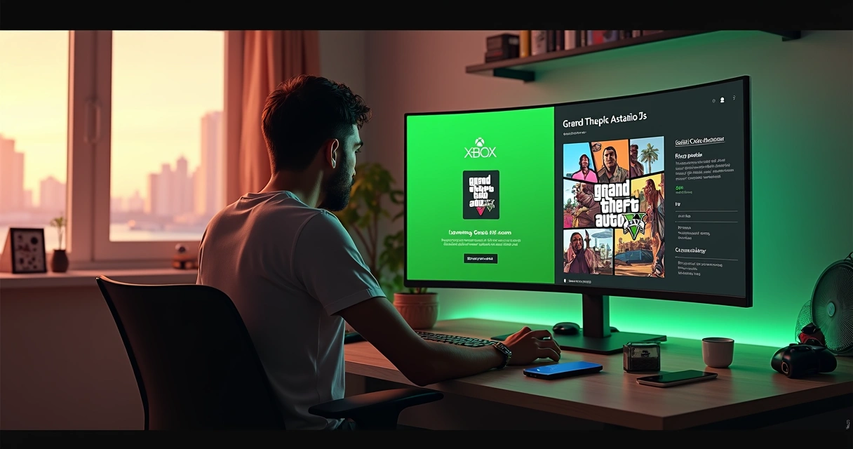 Jogador brasileiro vendo aviso de GTA V saindo do Game Pass em monitor