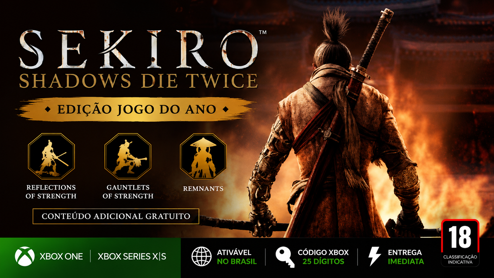 Sekiro Shadows Die Twice – Edição Jogo do Ano